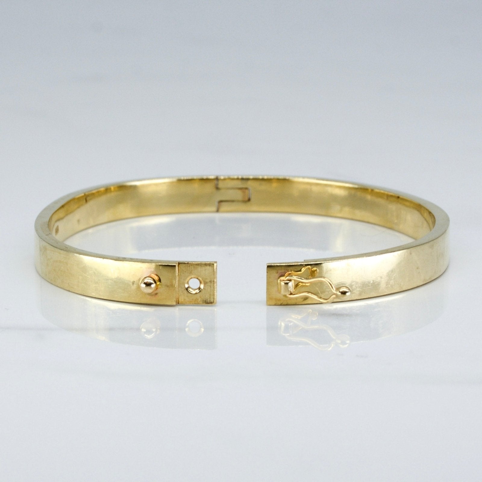 10k Yellow Gold Bangle Bracelet | 7.5" | - 100 Ways