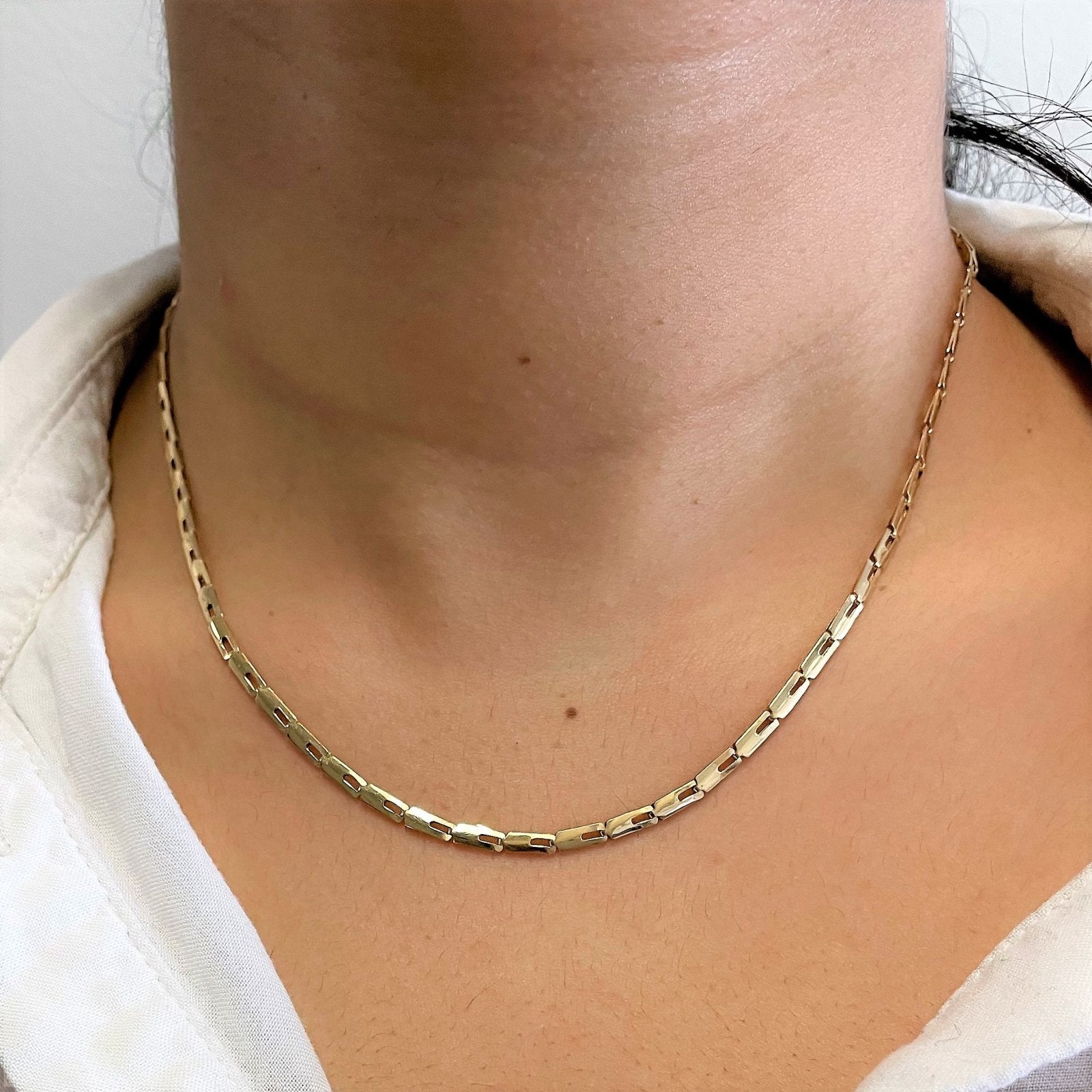 10k Yellow Gold Bar Chain | 16