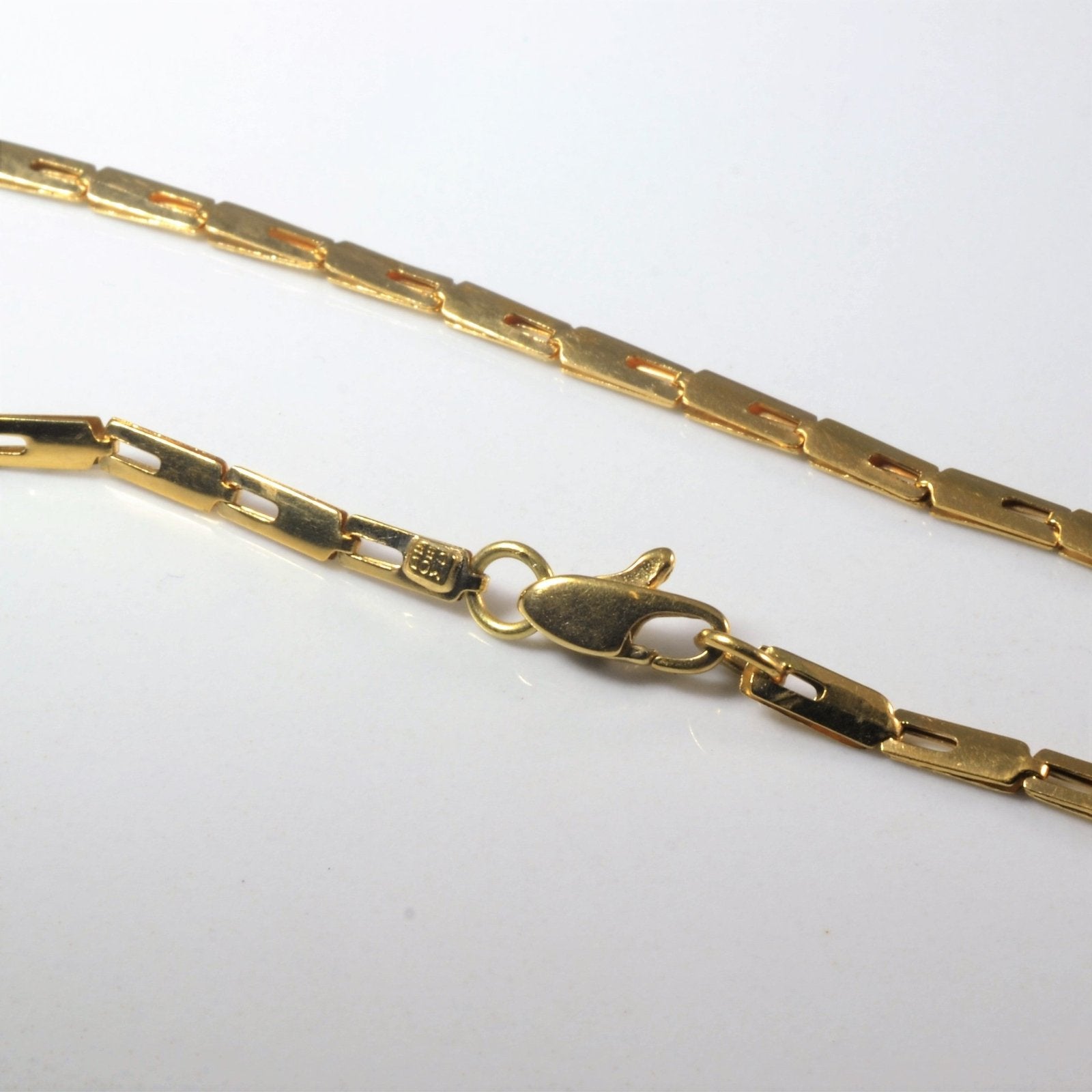 10k Yellow Gold Bar Chain | 16