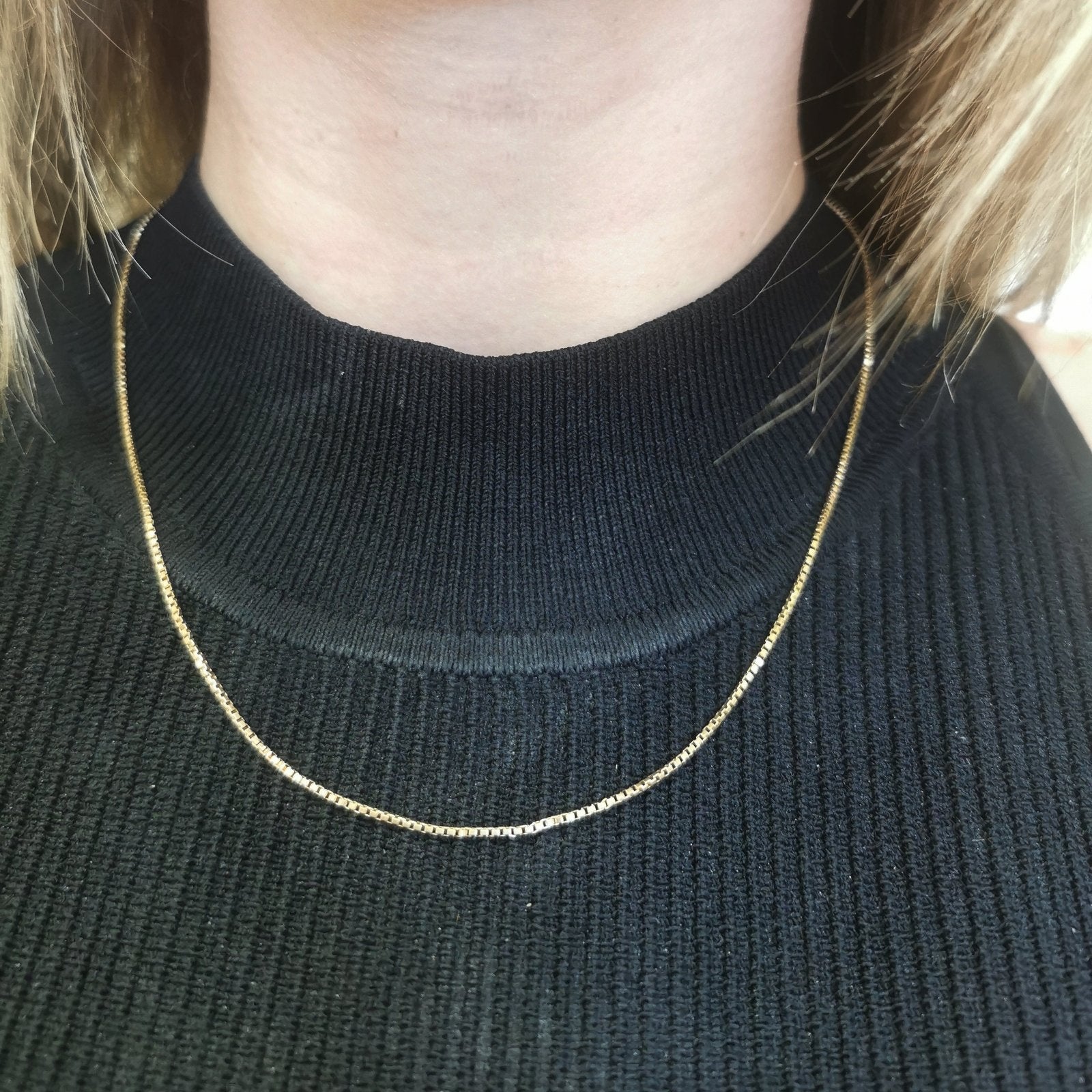 10k Yellow Gold Box Chain | 18