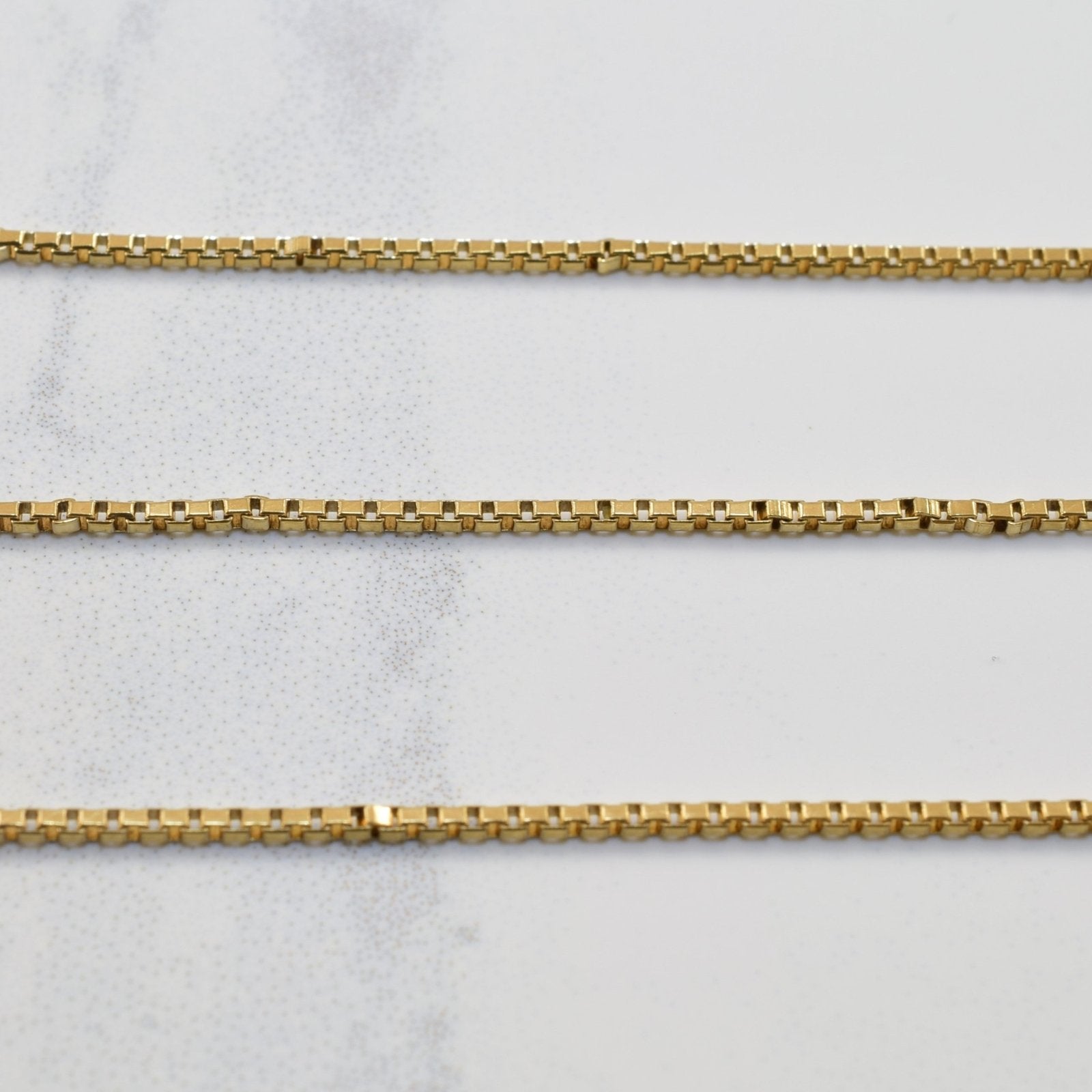 10k Yellow Gold Box Chain | 18