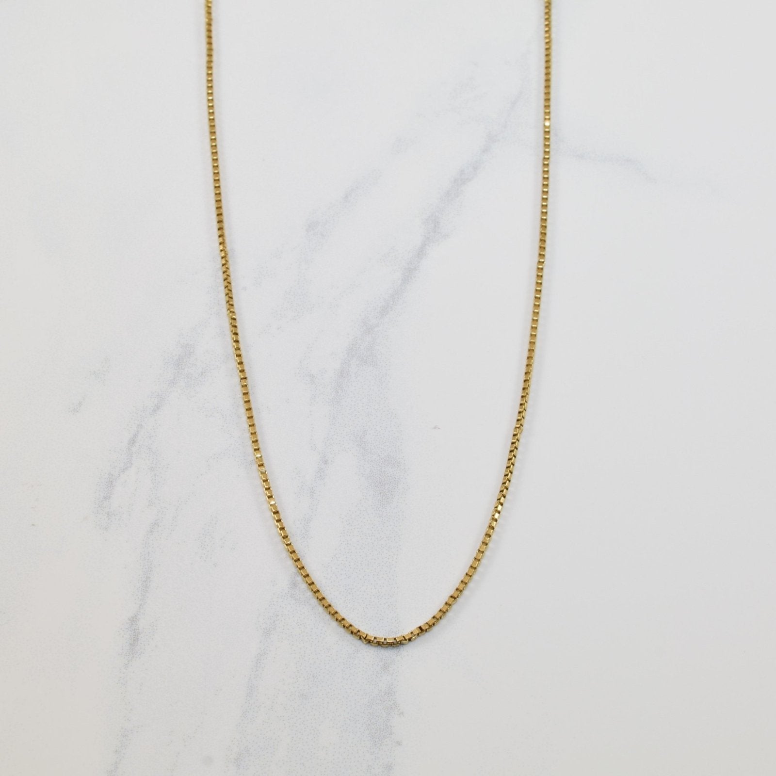 10k Yellow Gold Box Chain | 18