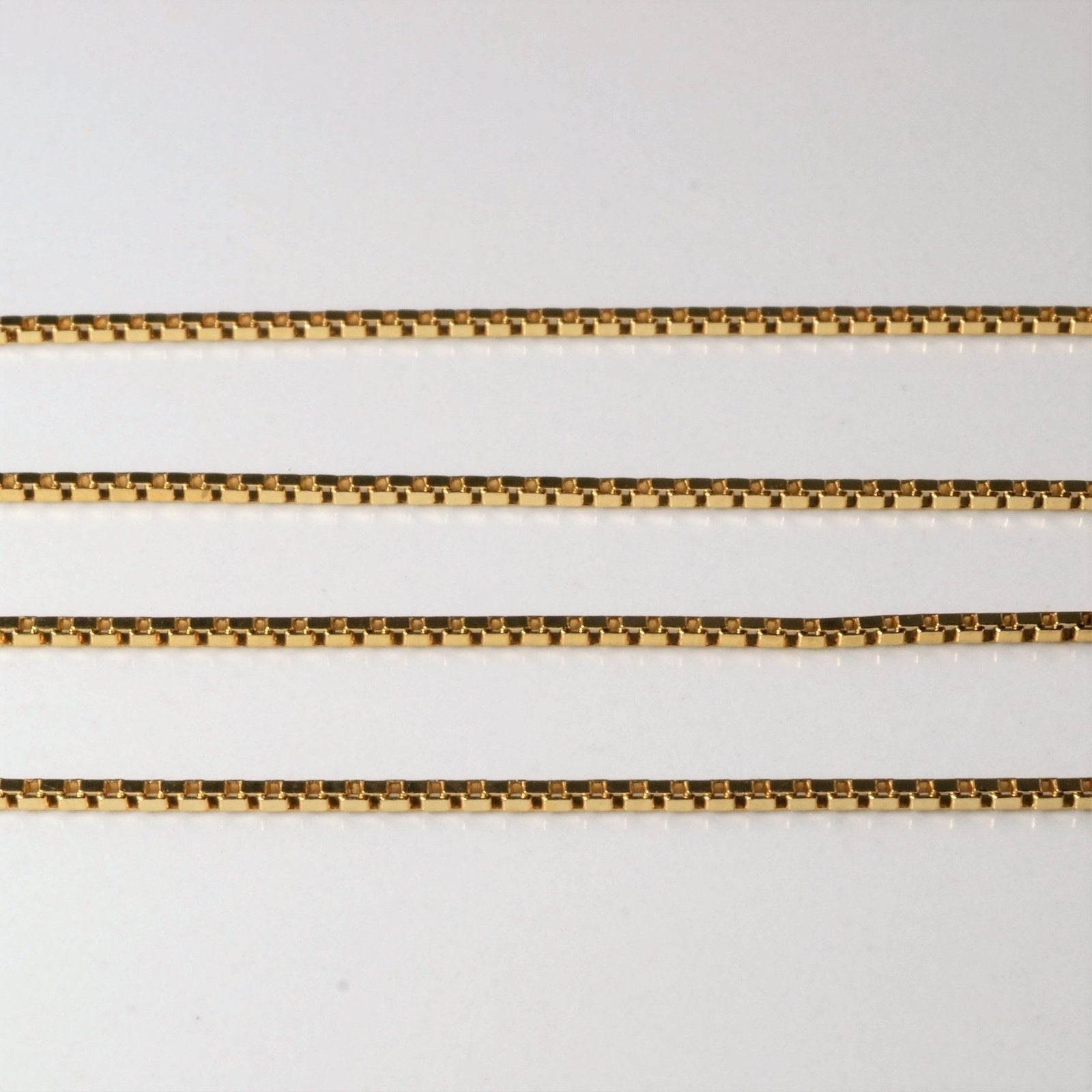 10k Yellow Gold Box Chain | 18