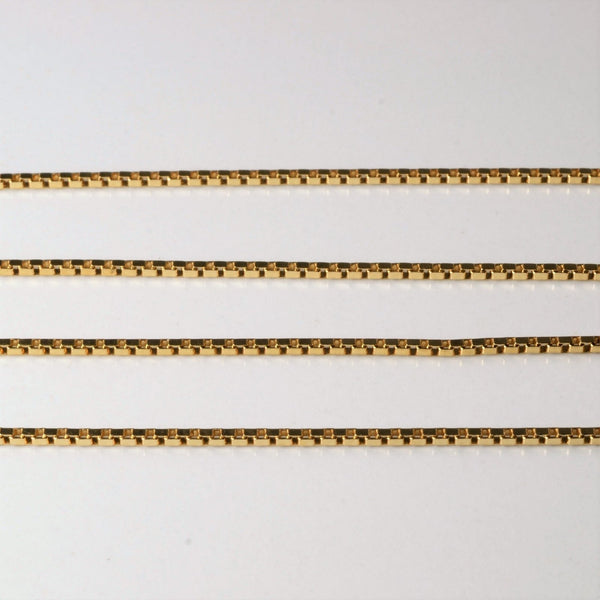 10k Yellow Gold Box Chain | 18