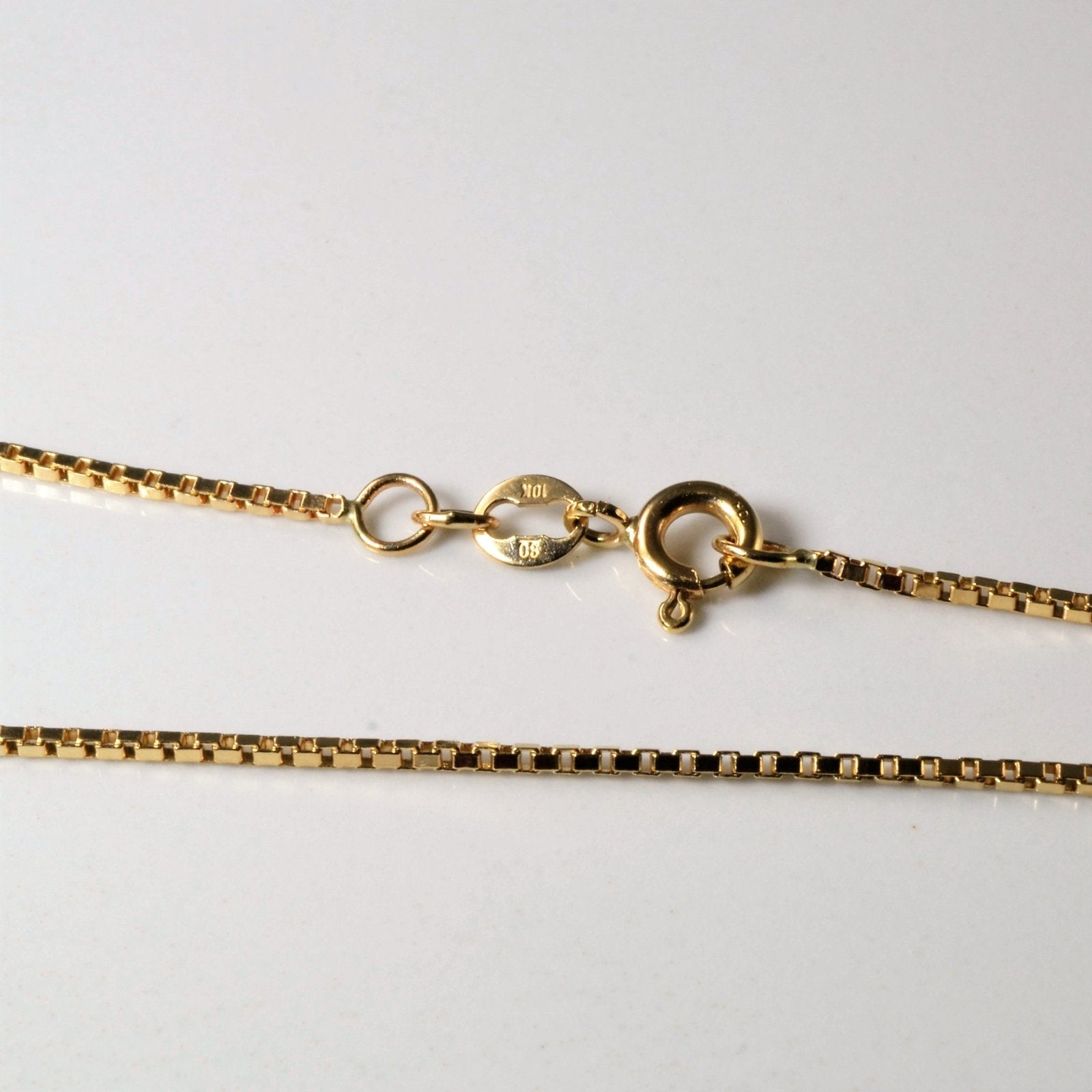 10k Yellow Gold Box Chain | 18" | - 100 Ways