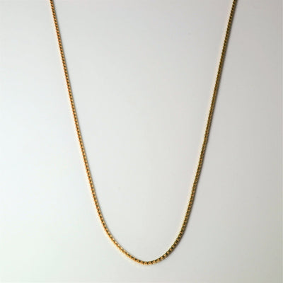 10k Yellow Gold Box Chain | 18