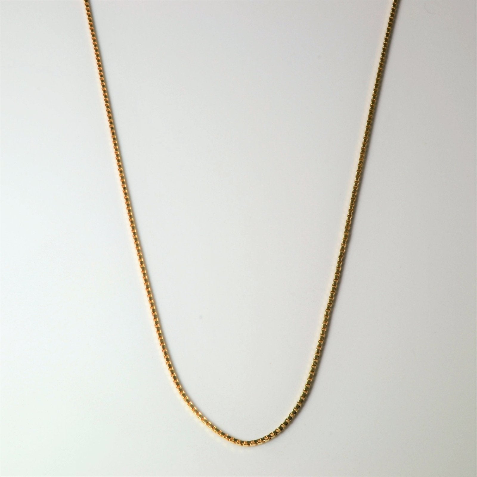 10k Yellow Gold Box Chain | 18