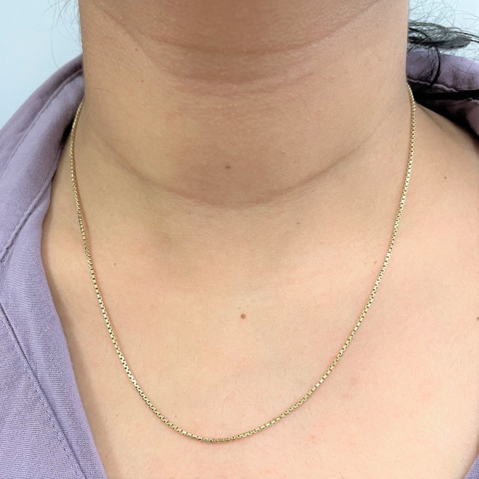 10k Yellow Gold Box Chain | 18" | - 100 Ways
