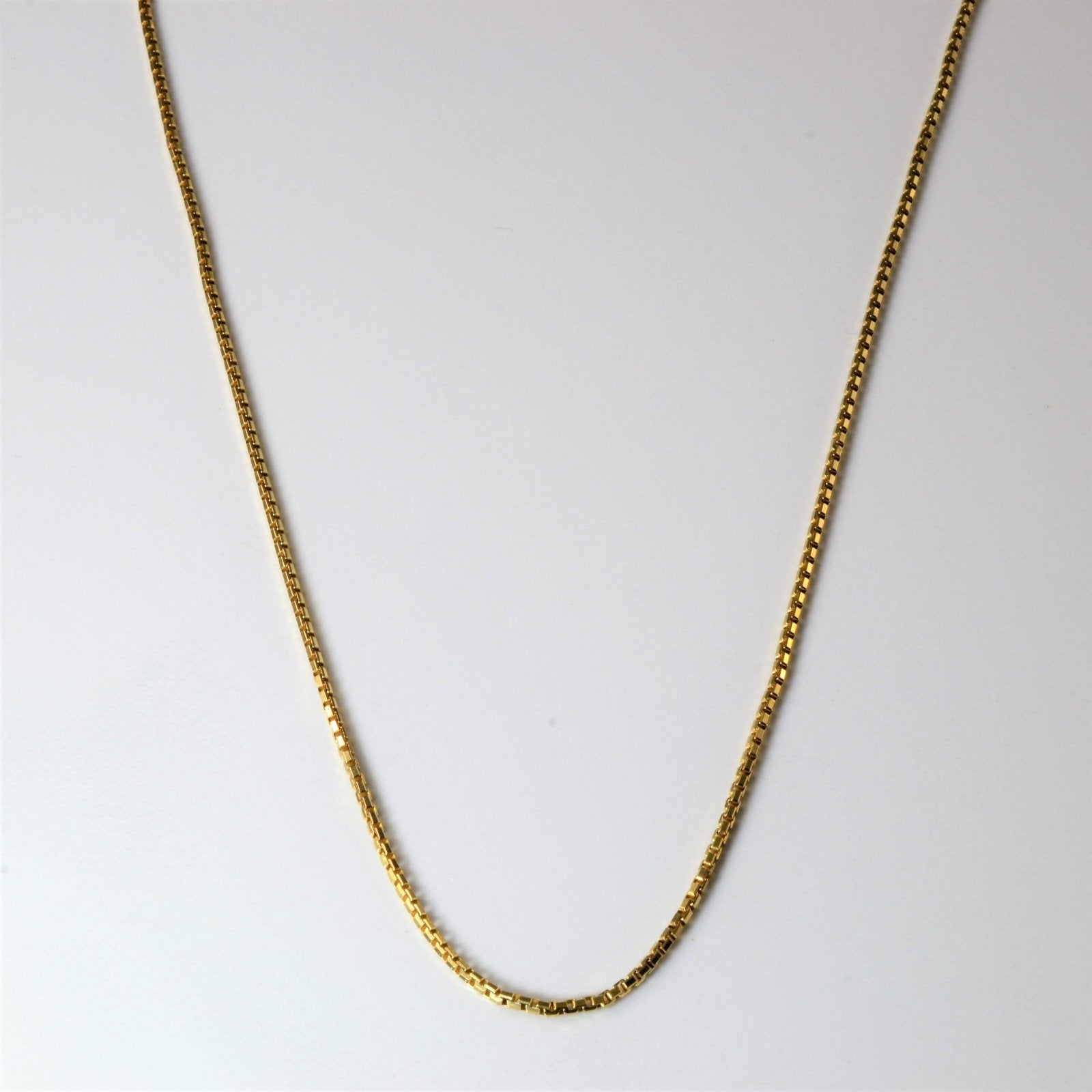 10k Yellow Gold Box Chain | 18" | - 100 Ways