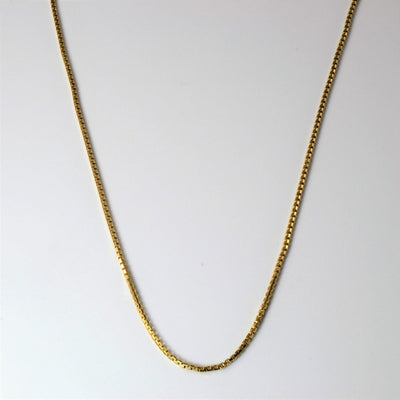 10k Yellow Gold Box Chain | 18