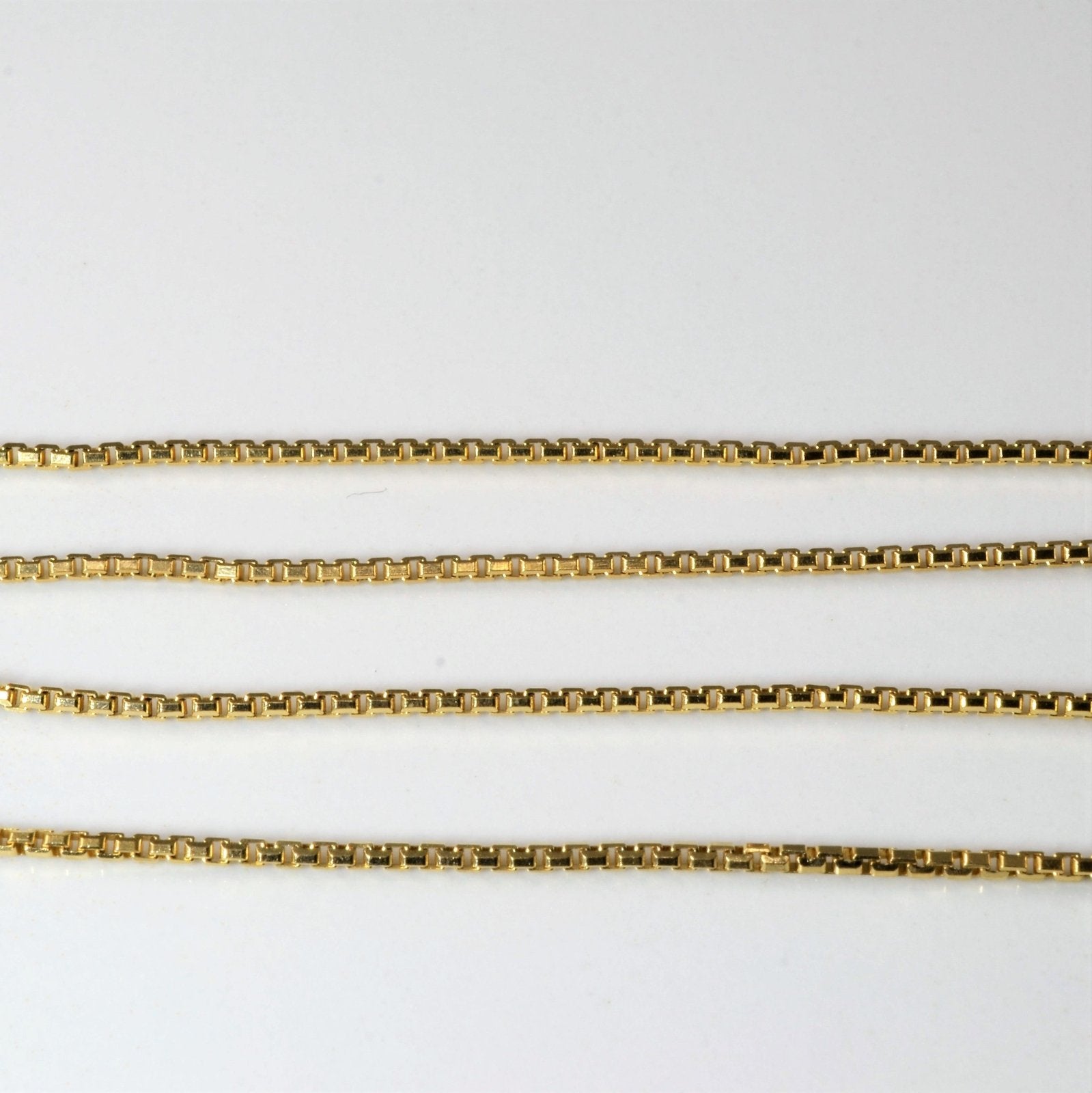 10k Yellow Gold Box Chain | 18" | - 100 Ways