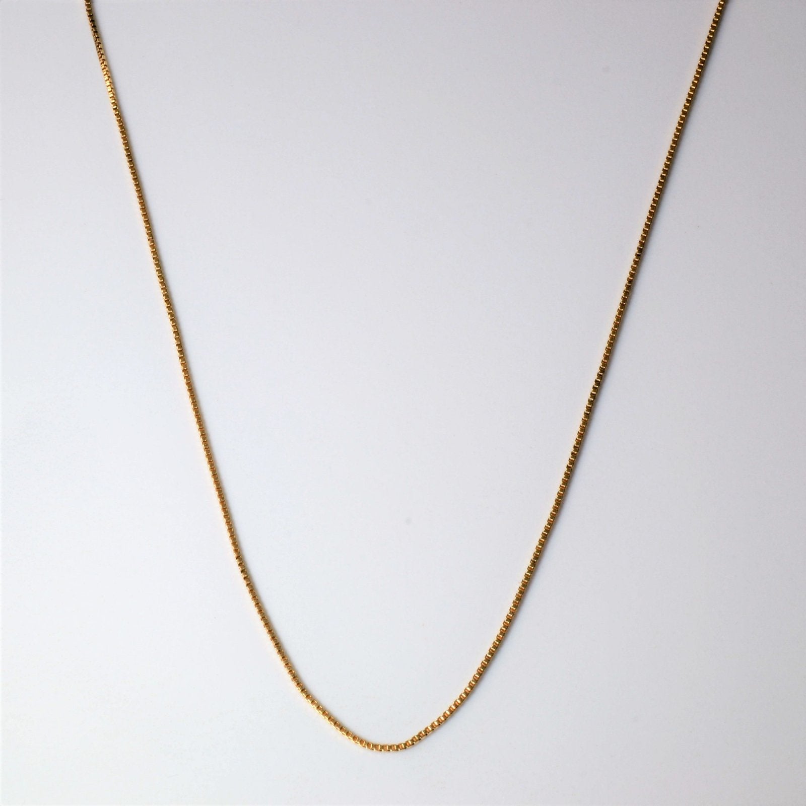 10k Yellow Gold Box Chain | 18"| - 100 Ways