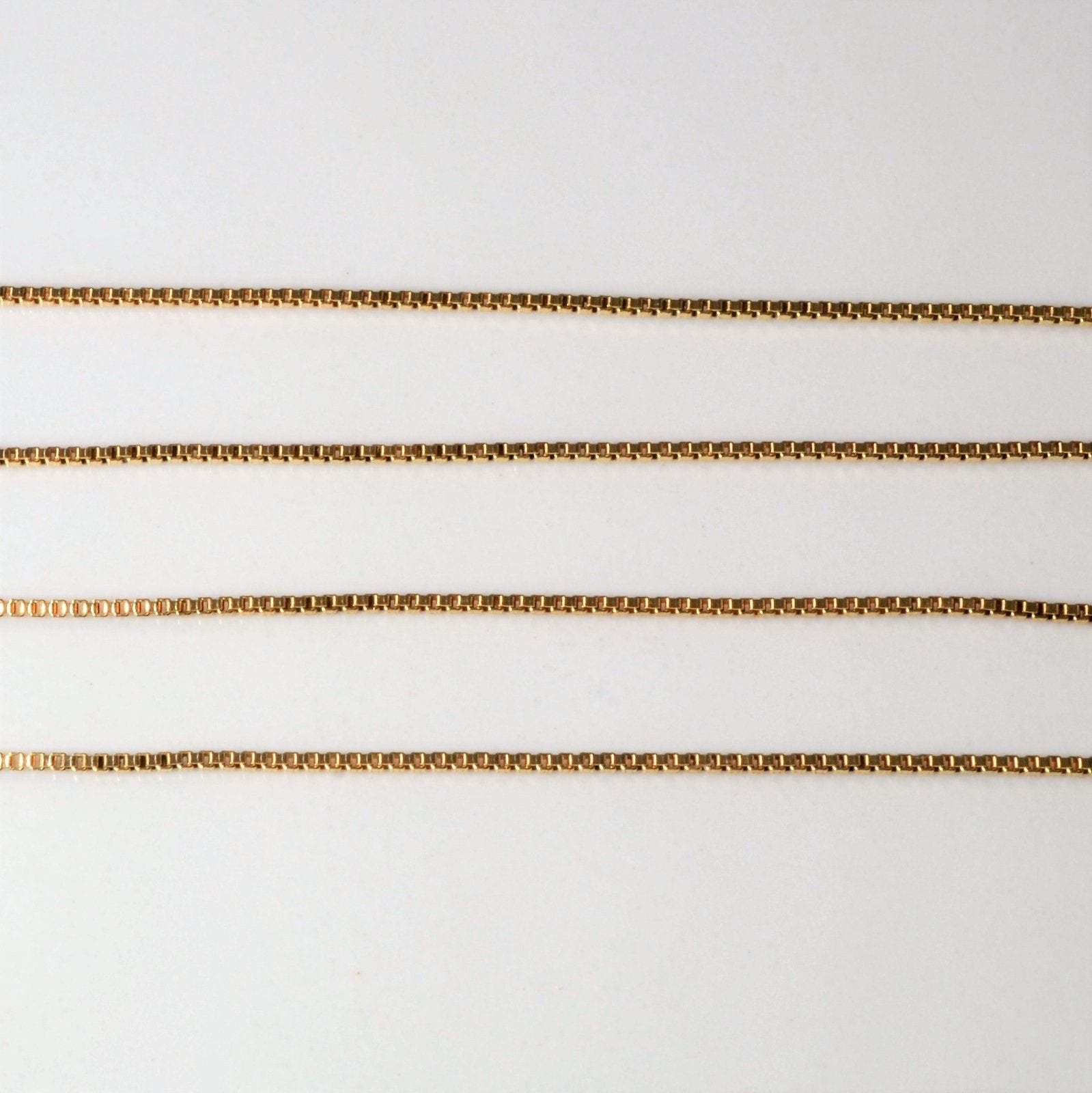 10k Yellow Gold Box Chain | 18"| - 100 Ways