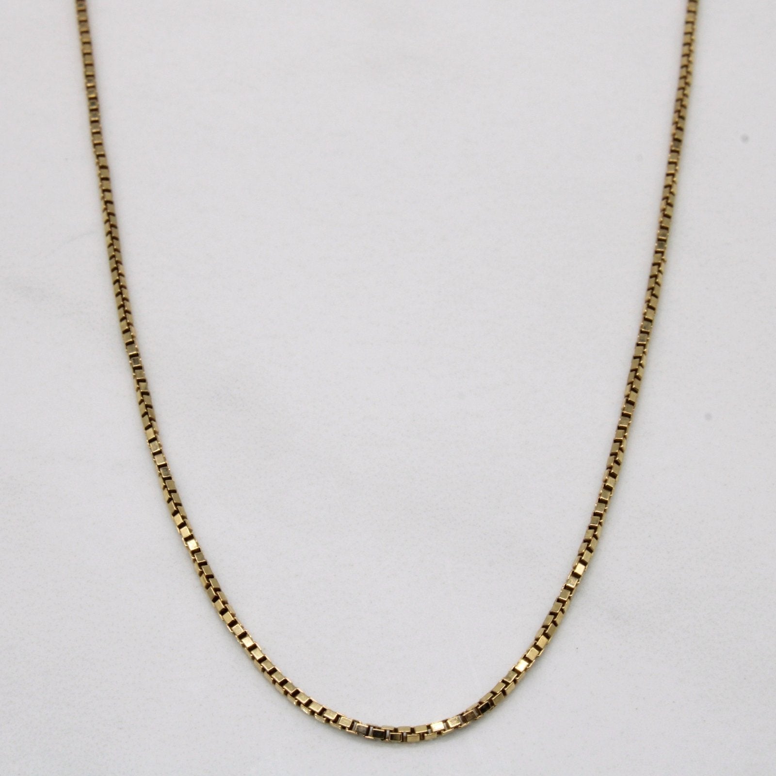 10k Yellow Gold Box Chain | 18" | - 100 Ways