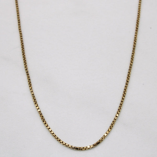 10k Yellow Gold Box Chain | 18