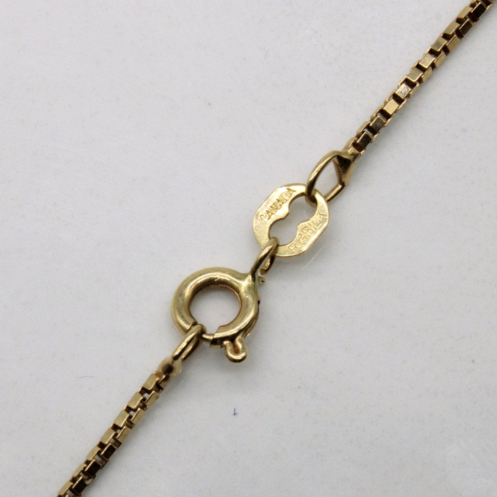 10k Yellow Gold Box Chain | 18