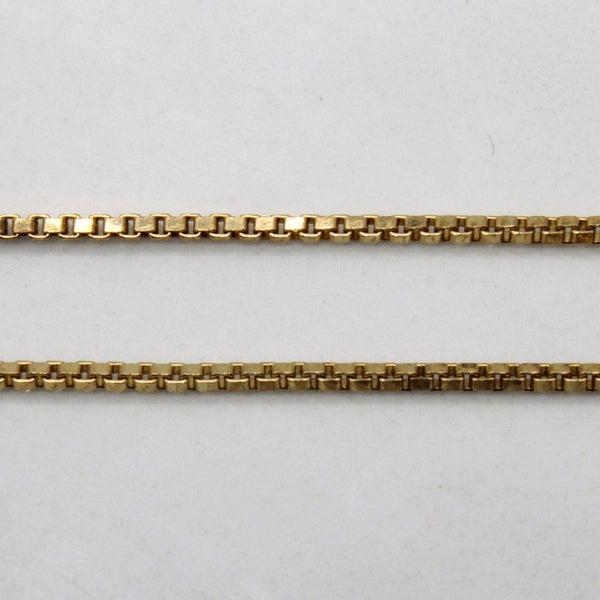 10k Yellow Gold Box Chain | 18