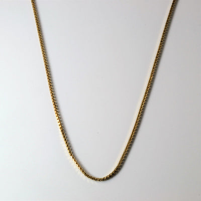 10k Yellow Gold Box Chain | 18