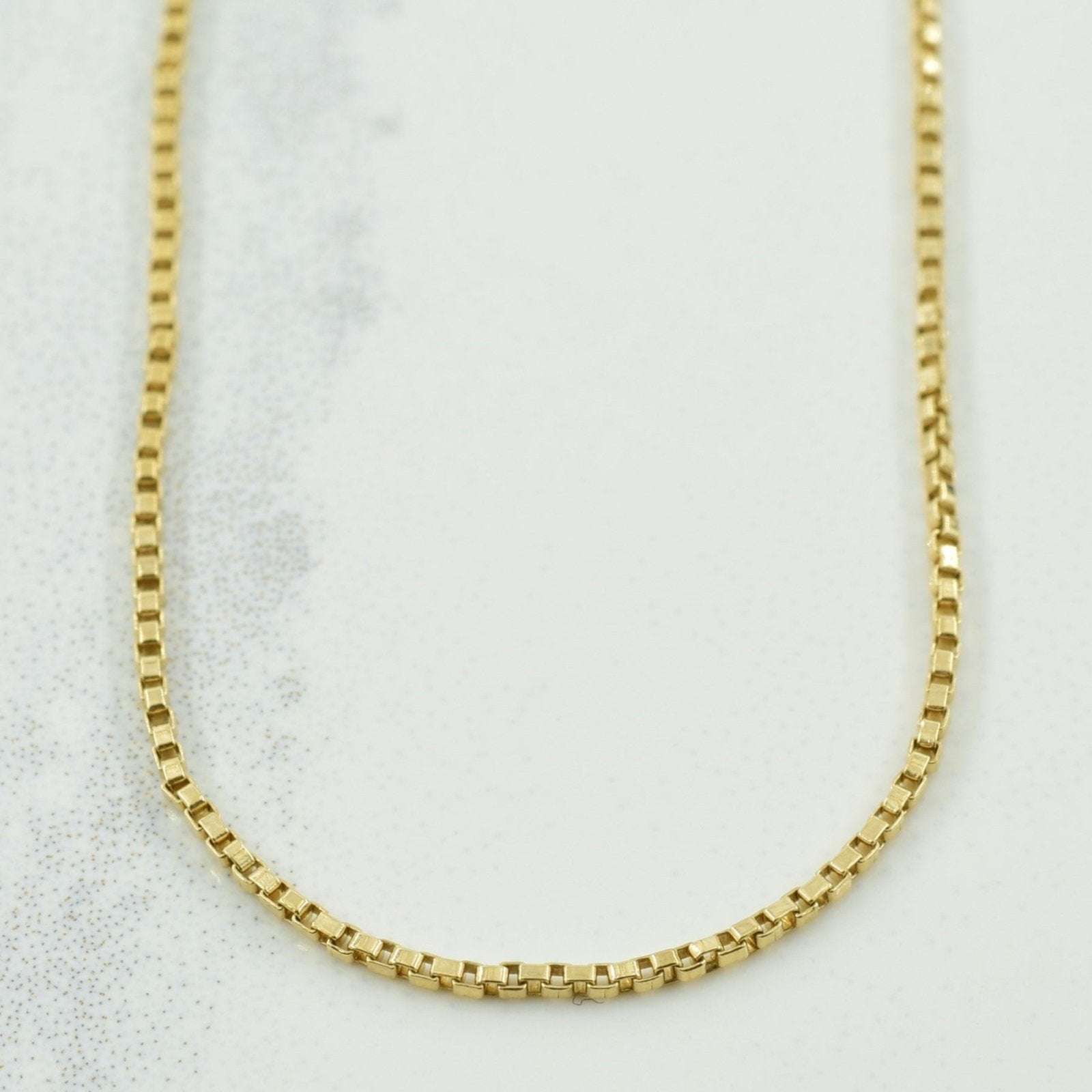 10k Yellow Gold Box Chain | 18" | - 100 Ways