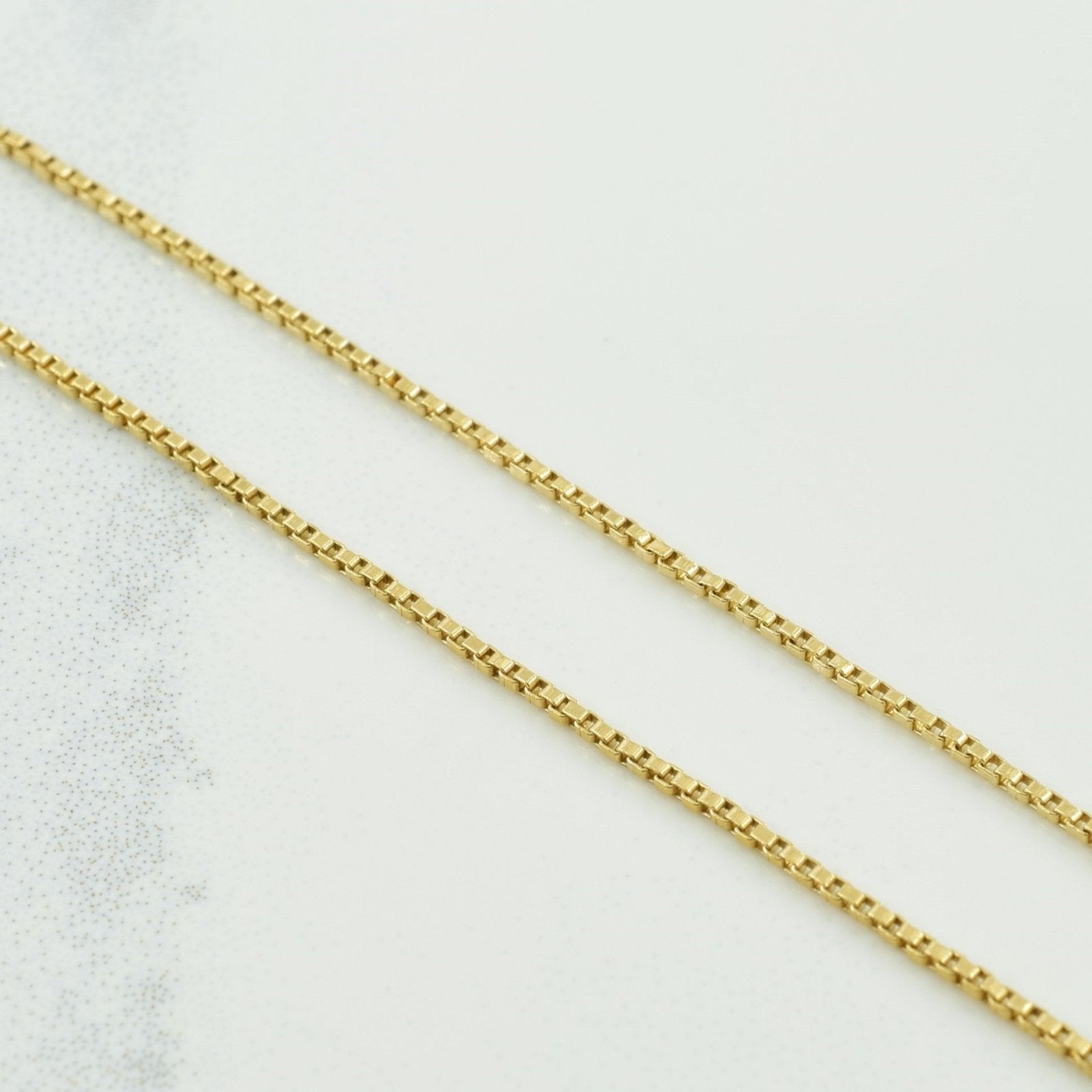 10k Yellow Gold Box Chain | 18" | - 100 Ways