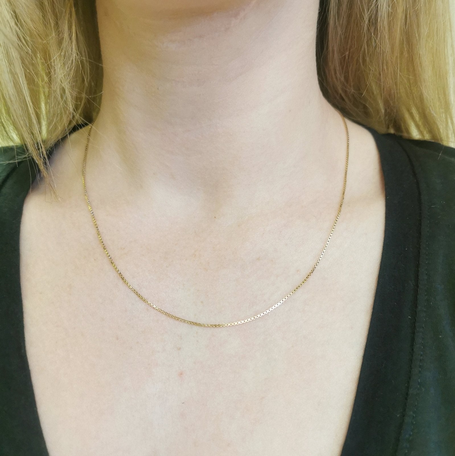 10k Yellow Gold Box Chain | 18" | - 100 Ways