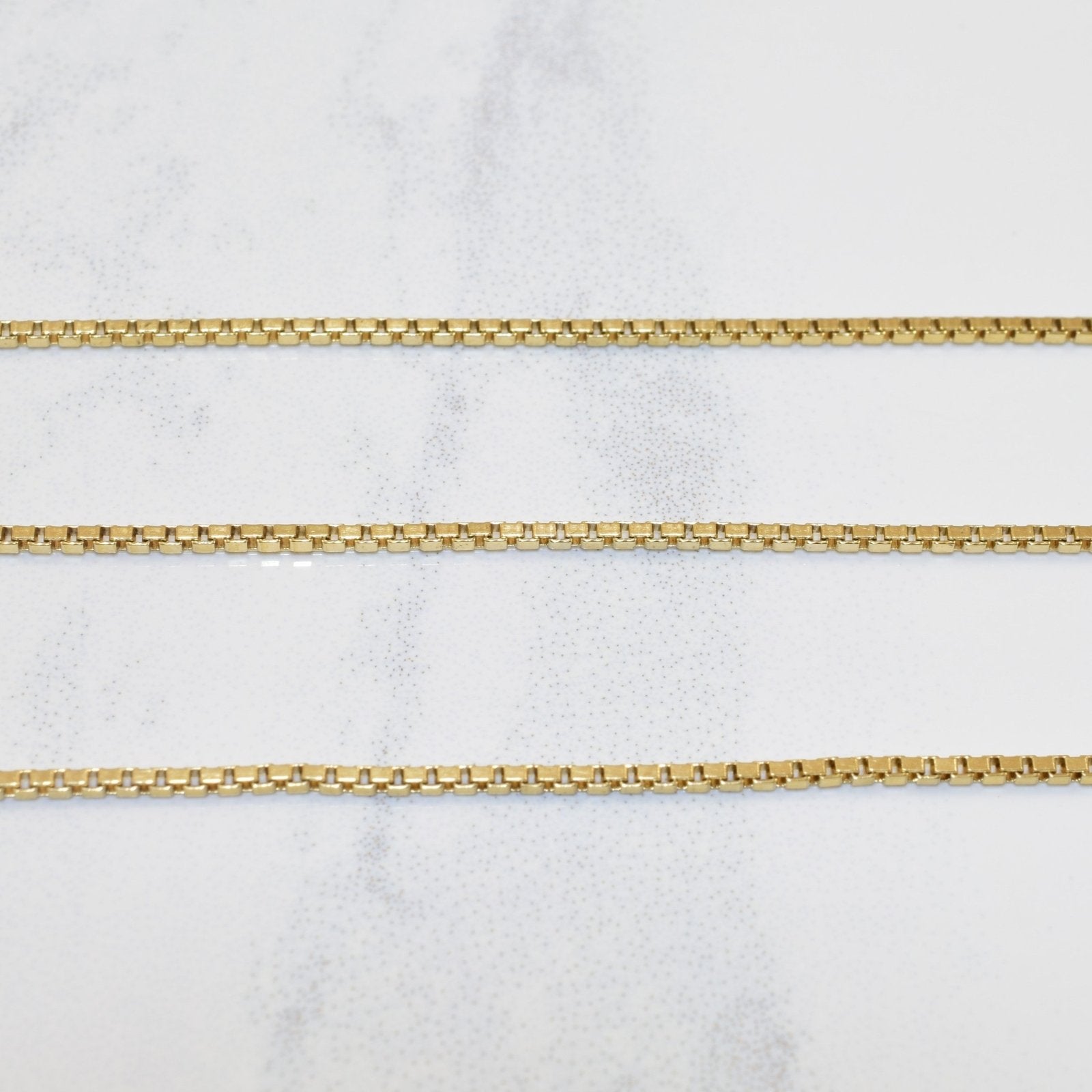 10k Yellow Gold Box Chain | 18" | - 100 Ways