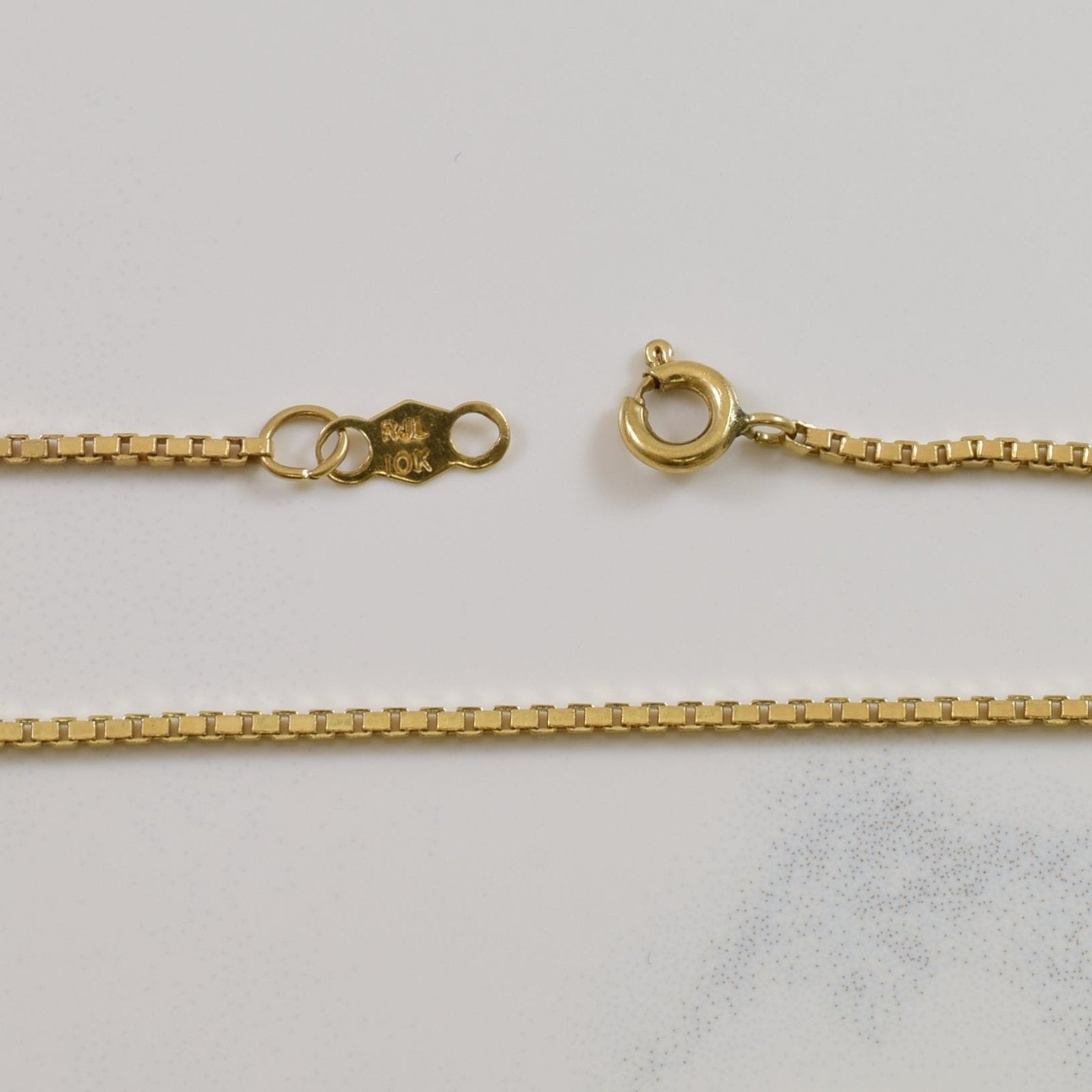 10k Yellow Gold Box Chain | 18