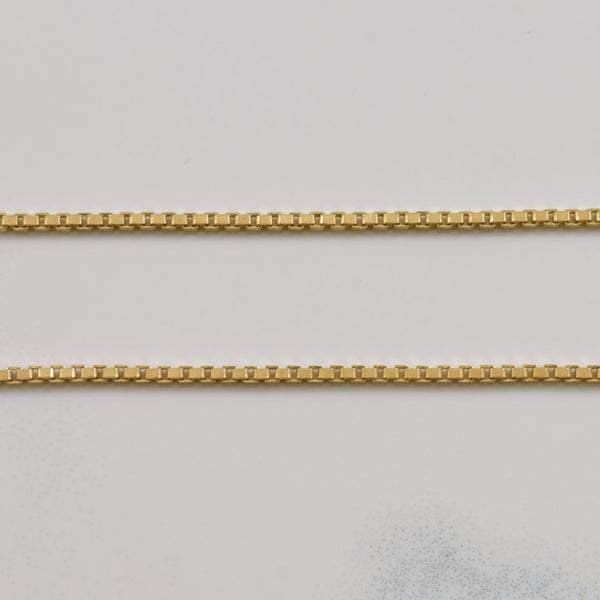 10k Yellow Gold Box Chain | 18