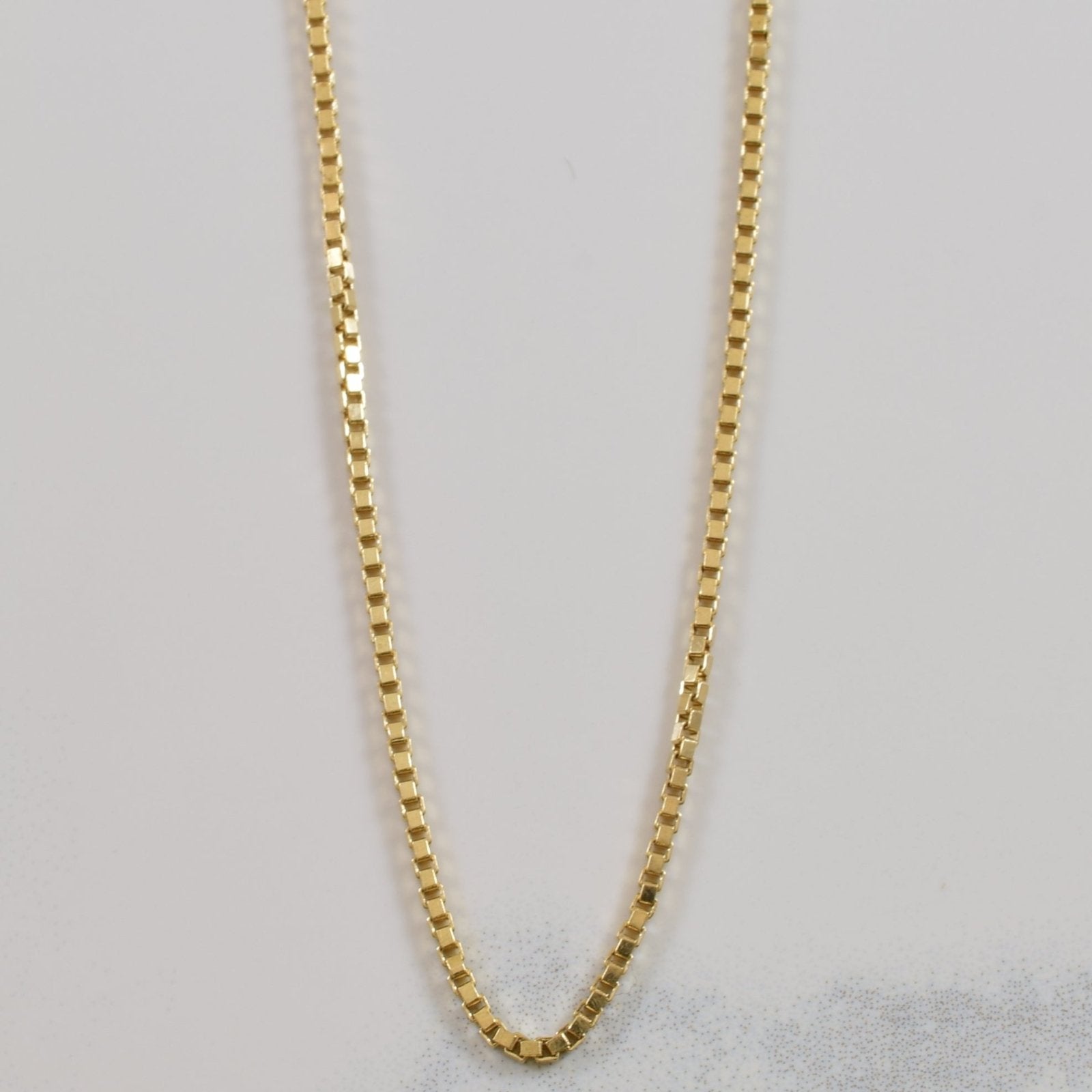 10k Yellow Gold Box Chain | 18