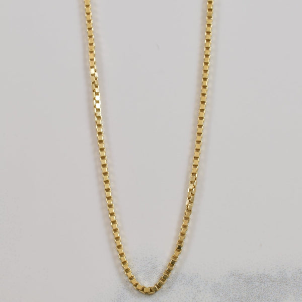 10k Yellow Gold Box Chain | 18