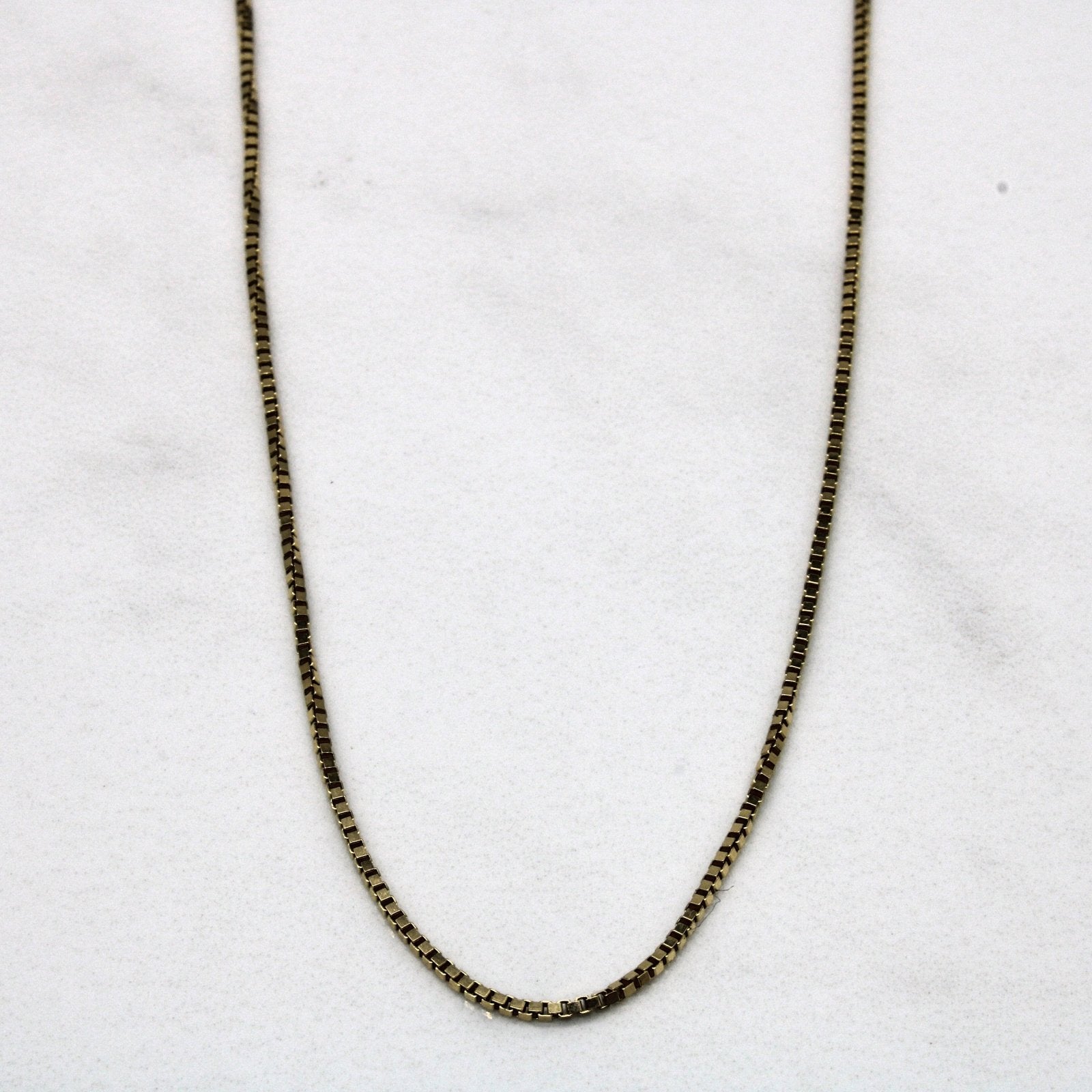 10k Yellow Gold Box Chain | 18" | - 100 Ways