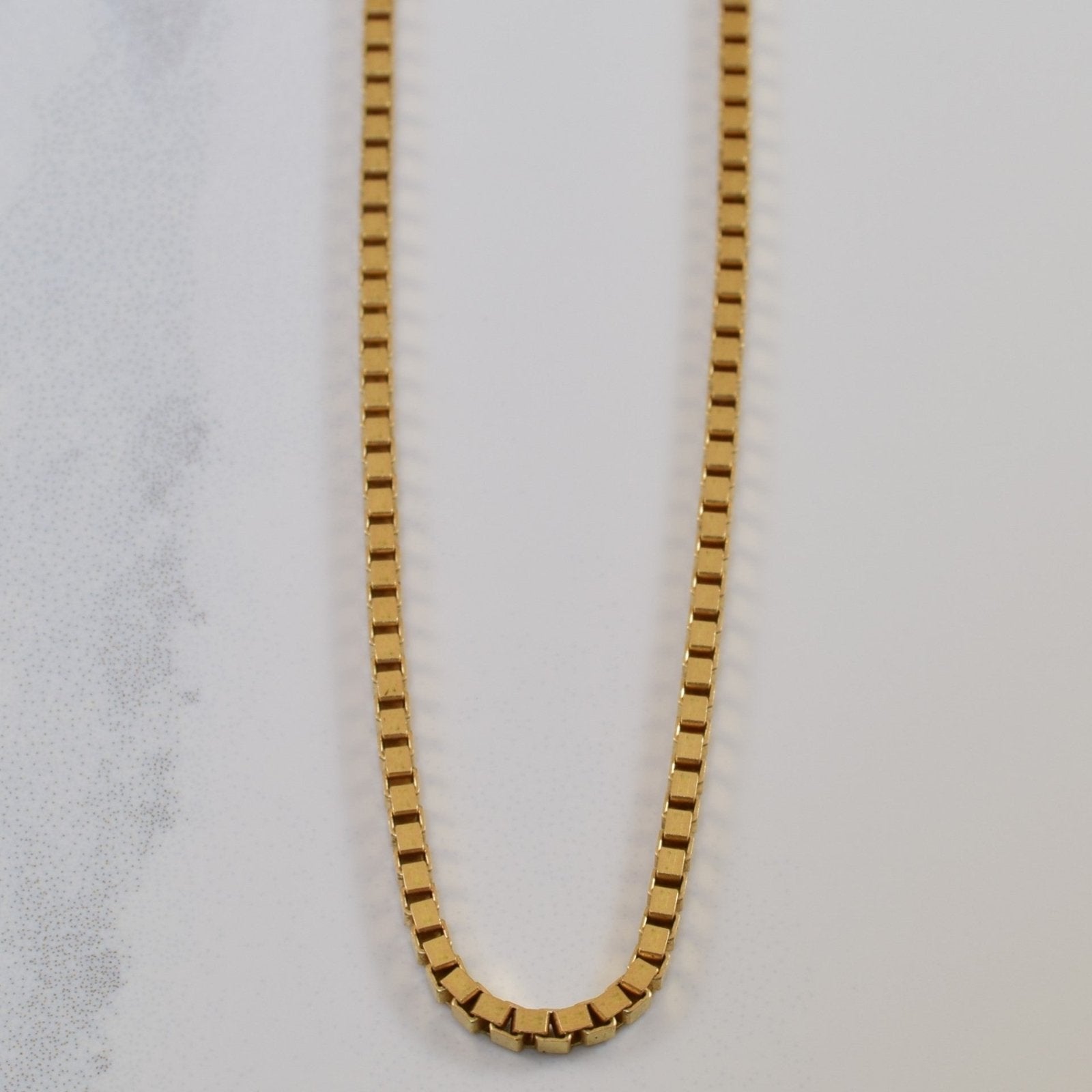 10k Yellow Gold Box Chain | 18.5" | - 100 Ways