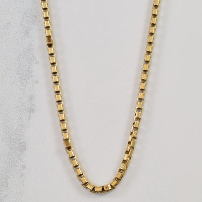 10k Yellow Gold Box Chain | 19
