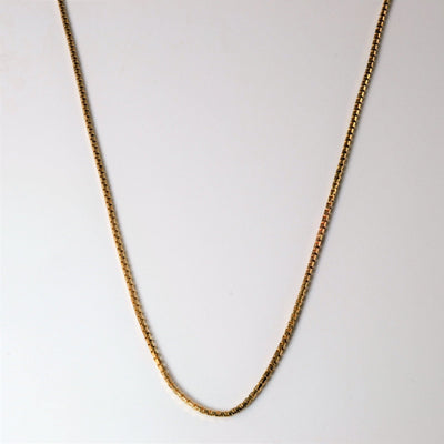 10k Yellow Gold Box Chain | 19