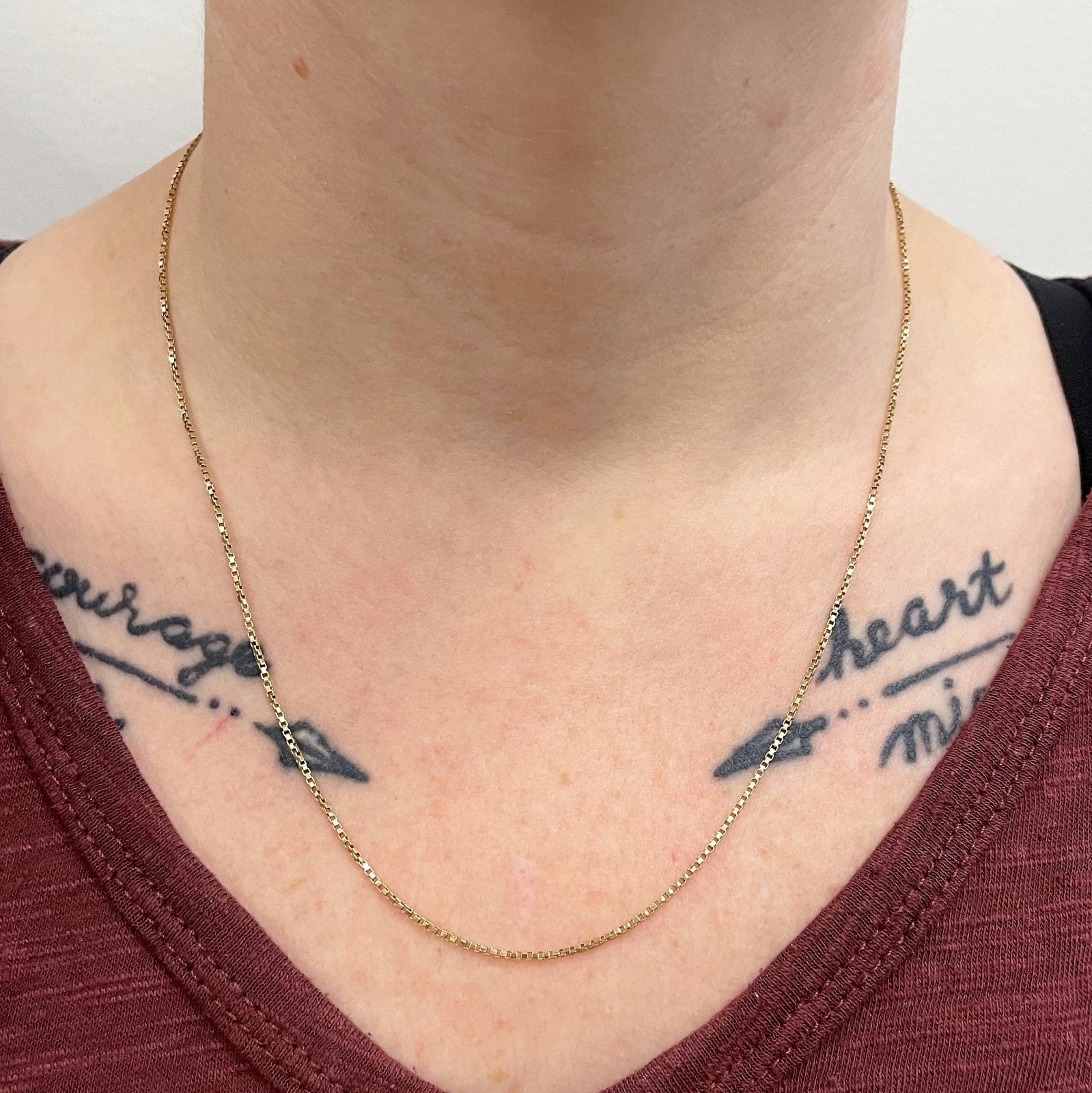 10k Yellow Gold Box Chain | 19" | - 100 Ways