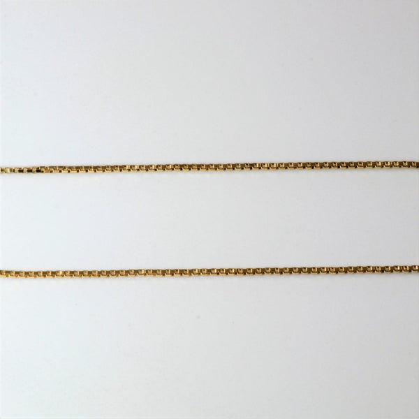 10k Yellow Gold Box Chain | 19