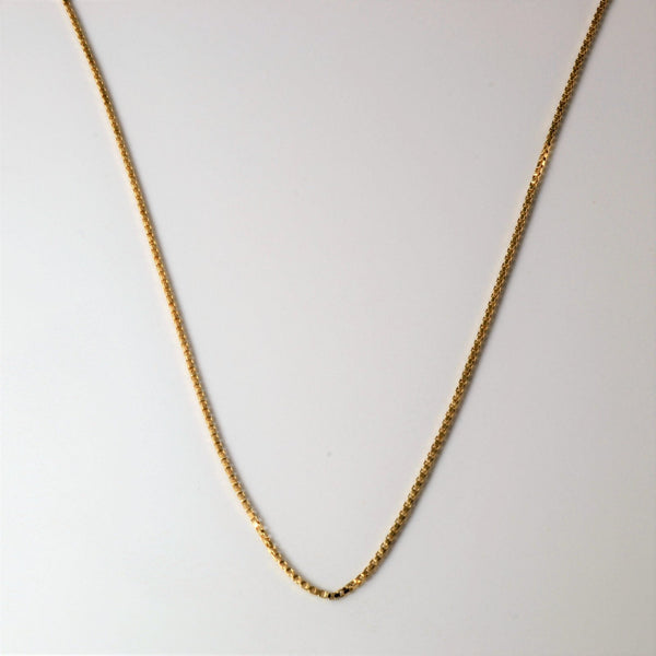 10k Yellow Gold Box Chain | 19