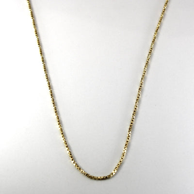 10k Yellow Gold Box Chain | 19