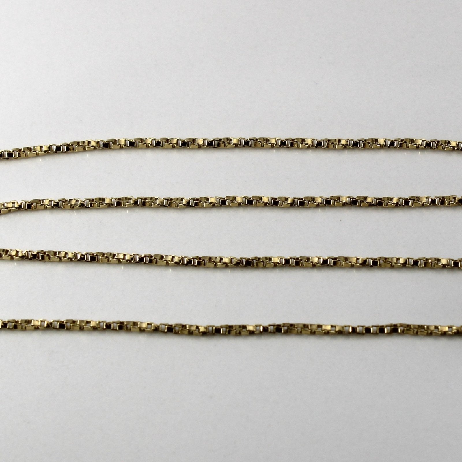 10k Yellow Gold Box Chain | 19"| - 100 Ways