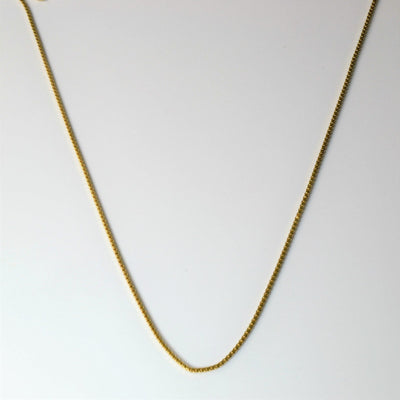 10k Yellow Gold Box Chain | 20