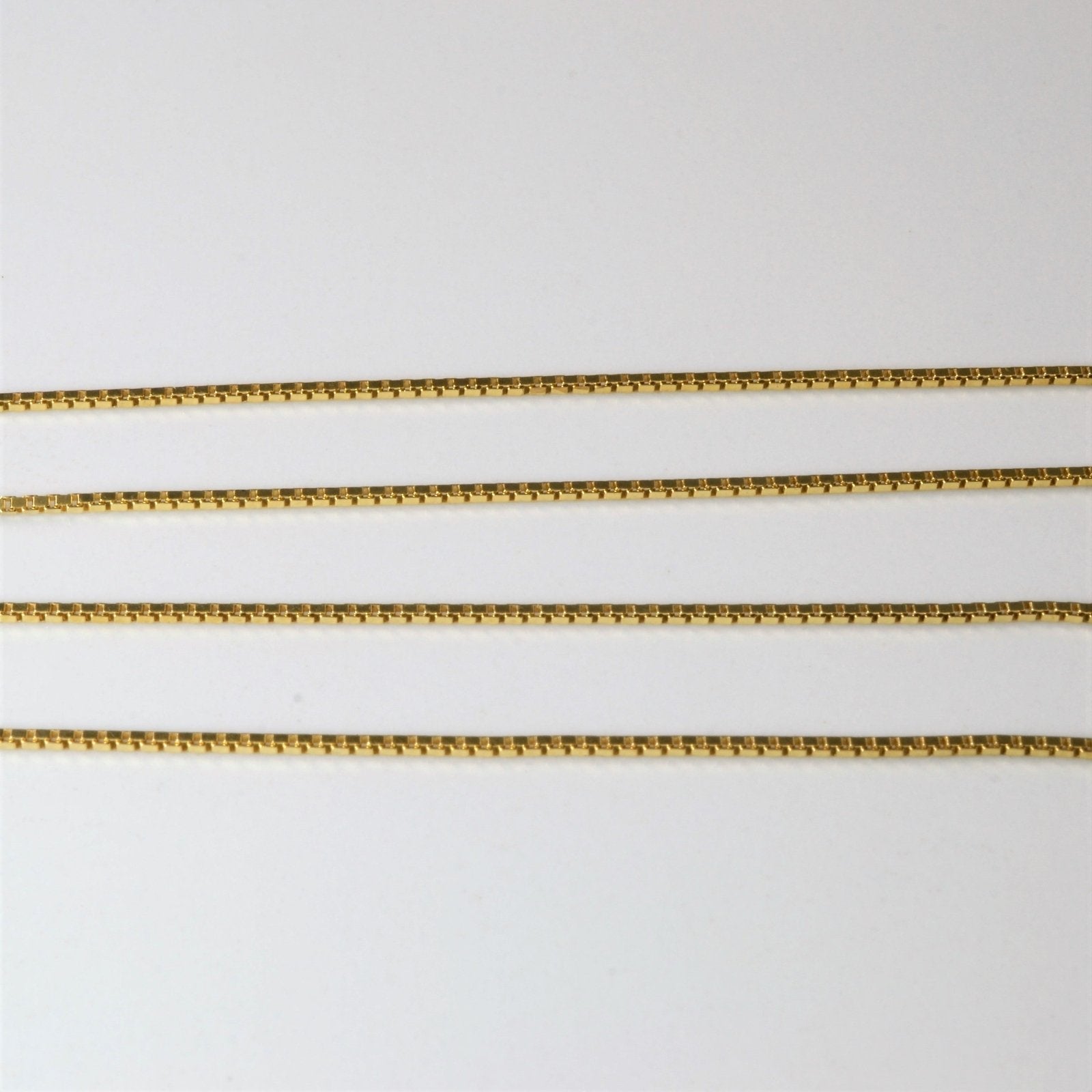 10k Yellow Gold Box Chain | 20"| - 100 Ways