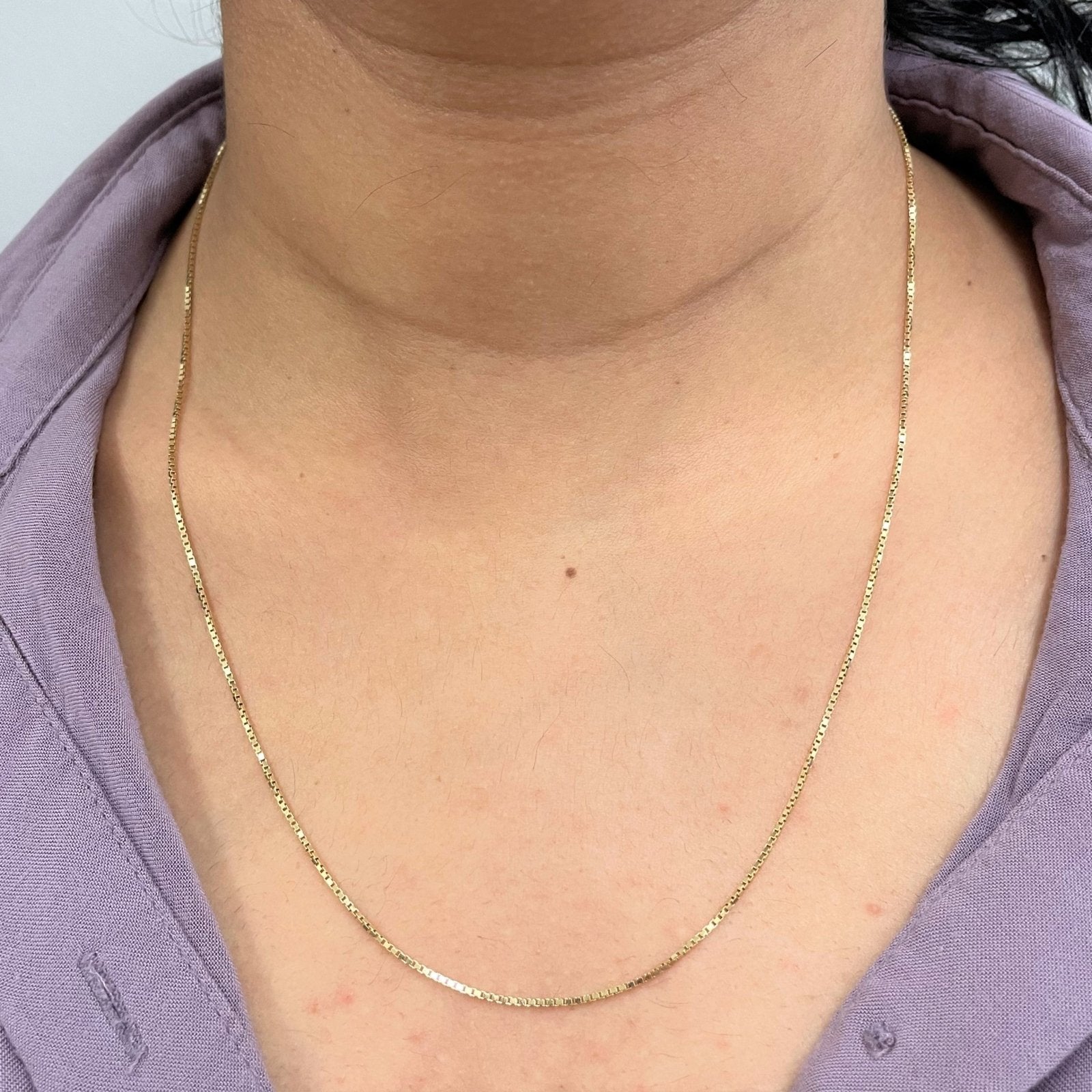 10k Yellow Gold Box Chain | 20"| - 100 Ways