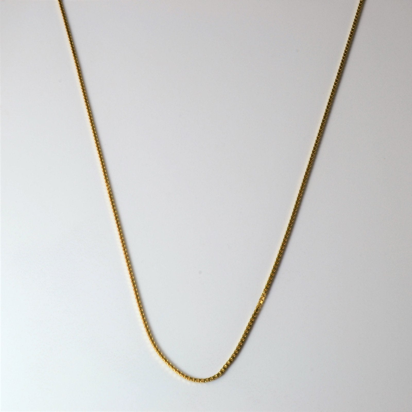 10k Yellow Gold Box Chain | 20