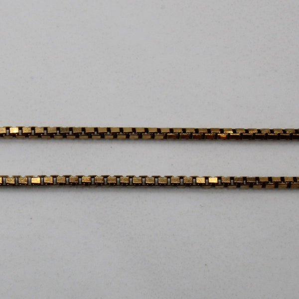 10k Yellow Gold Box Chain | 20