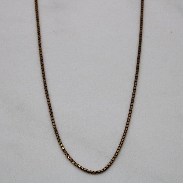 10k Yellow Gold Box Chain | 20