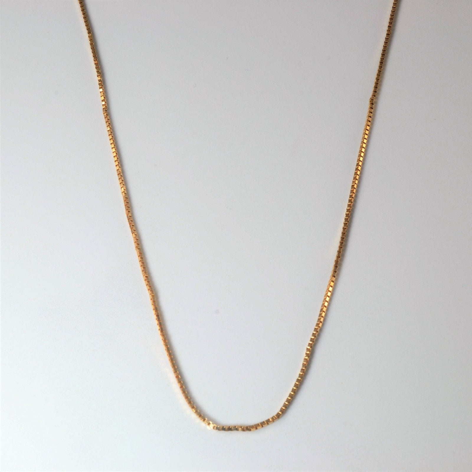 10k Yellow Gold Box Chain | 20" | - 100 Ways