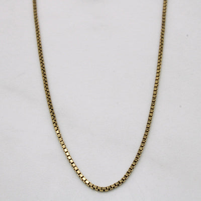 10k Yellow Gold Box Chain | 20