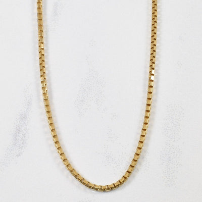 10k Yellow Gold Box Chain | 20