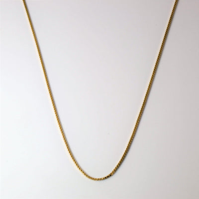 10k Yellow Gold Box Chain | 20