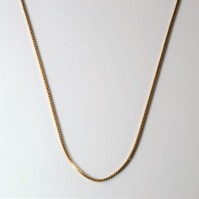10k Yellow Gold Box Chain | 20